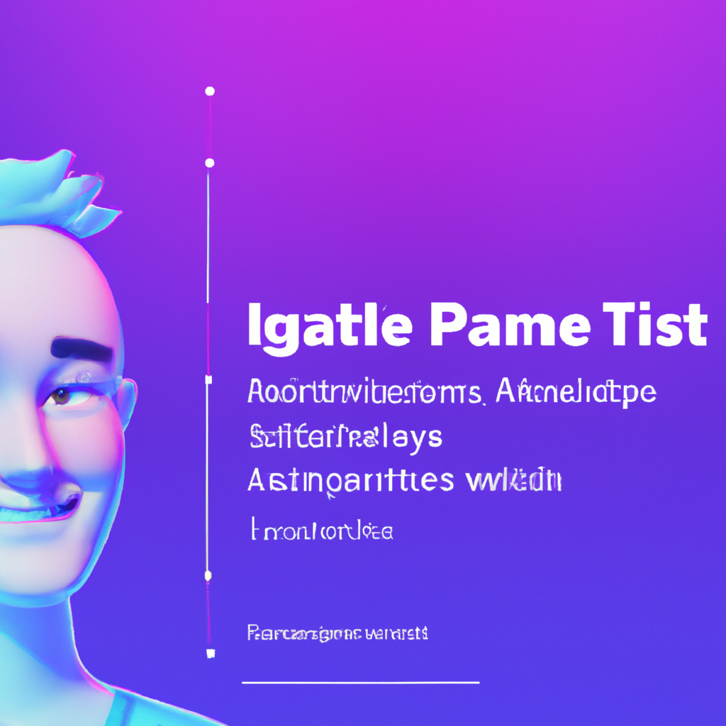 player avatar, smiling, neon background